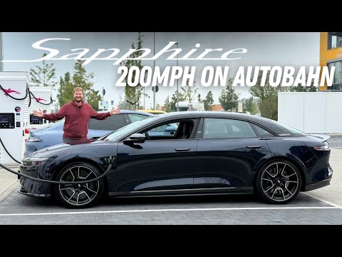 Driving Lucid Air Sapphire For The First Time Over 200 MPH On The Autobahn! This Thing Is Crazy