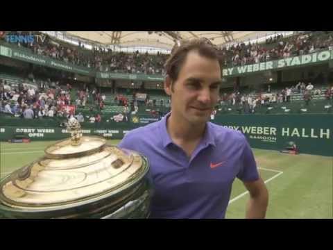 Roger Federer Celebrates 8th Win at GERRY WEBER OPEN - Halle 2015