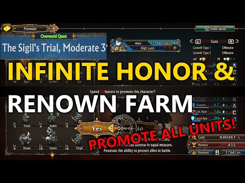 Best Honor & Renown farming Method - Unicorn Overlord