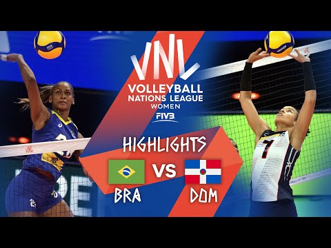 BRA vs. DOM - Highlights Week 1 | Women's VNL 2021
