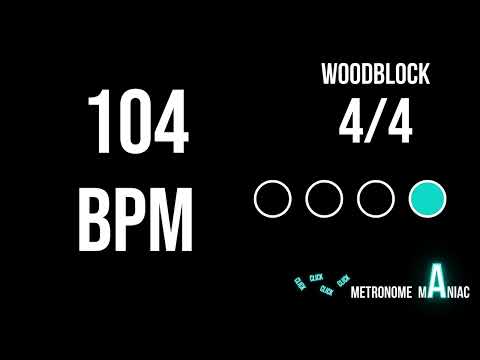 Metronome 104 BPM 4/4 - Woodblock