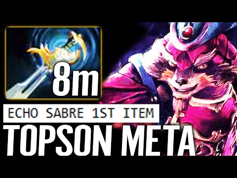 🔥 TOPSON 100% NEW META 8m Echo Sabre 1st Item IMBA Pangolier 135% Slow Dota 2 Pro Mid Guide