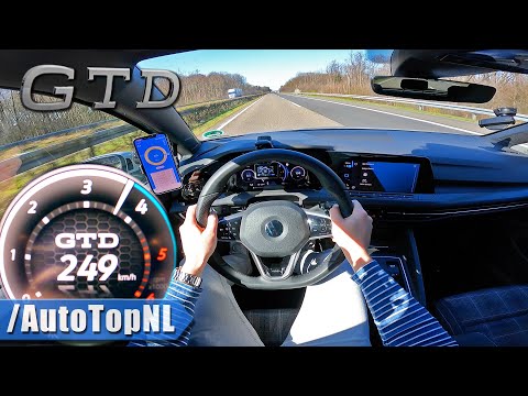 VW Golf GTD MK8 TOP SPEED on AUTOBAHN [NO SPEED LIMIT] by AutoTopNL