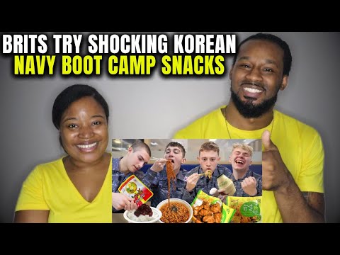 🇰🇷🇬🇧 British Students try Shocking Korean Navy Boot Camp Snacks | The Demouchets REACT
