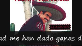 Vicente Fernandez Aca Entre Nos (letra)