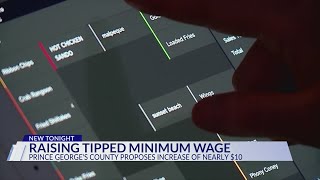 Prince George's County proposed increase of tipped minimum wage