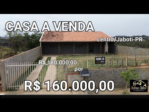 CASA A VENDA COM PREÇO OPORTUNIDADE NO CENTRO DE JABOTI PARANÁ R$160.000,00 