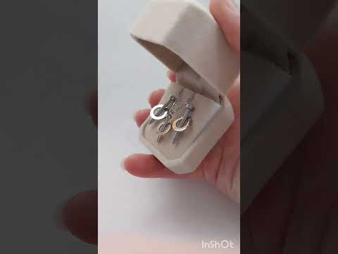 Подарок девушке набор украшений "Серебристые гвозди в кольце" колье и серьги ювелирная сталь в коробочке - фото 1 - id-p2049184008