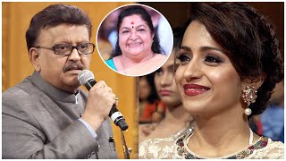 Trisha Krishnan Enjoying S.P.Balasubrahmanyam's Humble Lines On Singer K.S.Chithra