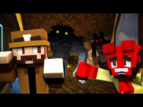 Minecraft Scary 2 |  We came with Mohammad and Hamid to take revenge, but here ..... 😶😳😥