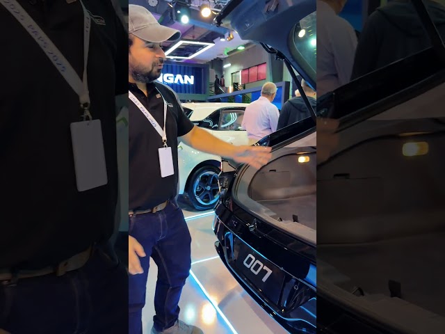 Dongfeng 007 — claimed to be the fastest electric sedan in Pakistan. Now on display at PAPS 2025