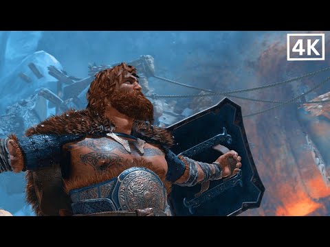 Kratos Fights Modi In Valhalla Scene | God of War Ragnarok Valhalla DLC PS5 2023