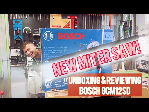 Bosch 12” Dual-Bevel Glide Miter Saw Unboxing/Review