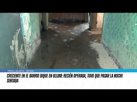 Inundación en Ullum: recién operada tuvo que pasar la noche sentada por temor a la creciente