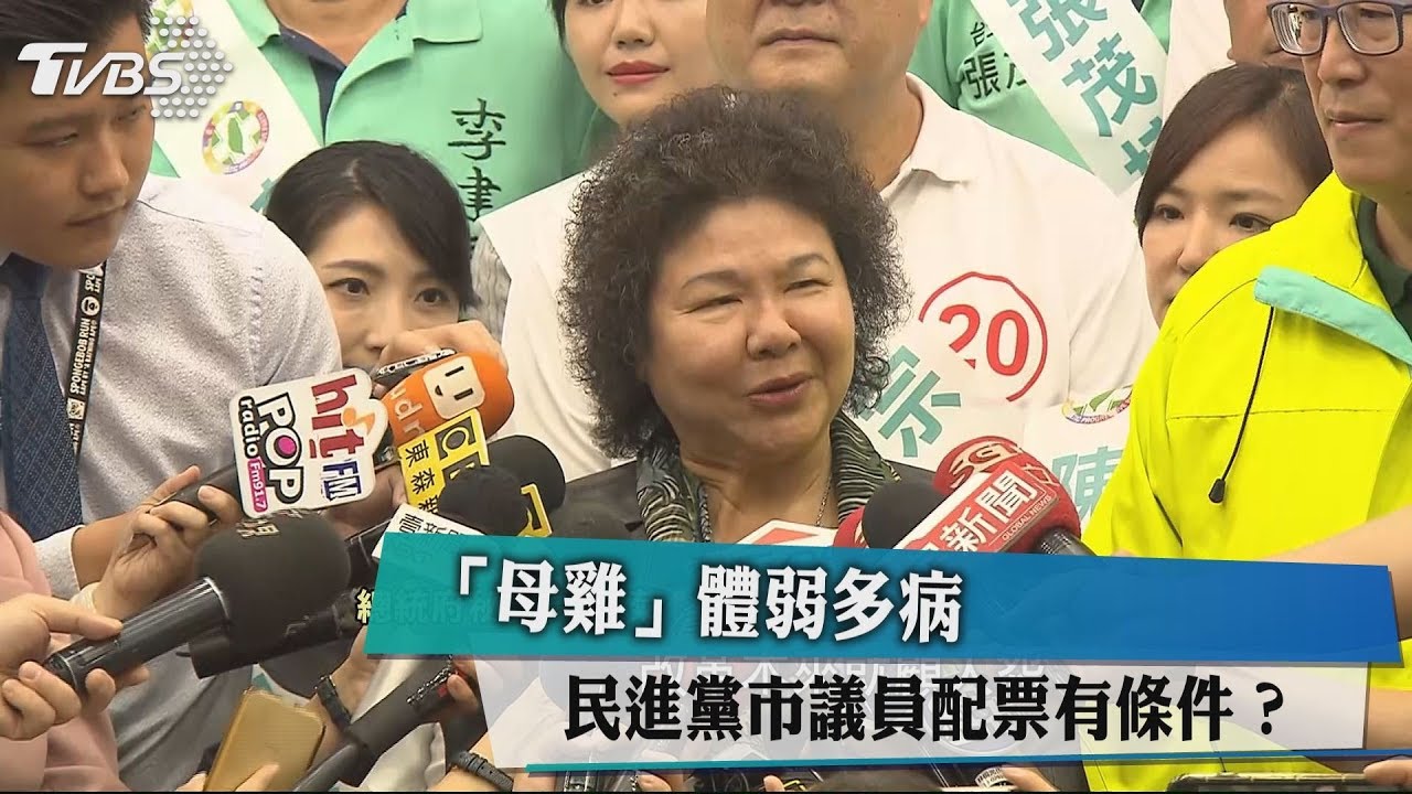 「母雞」體弱多病 民進黨市議員配票有條件?