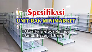 Spesifikasi Unit Rak Minimarket | Mengetahui Ukuran Rak Toko | Unit Starting dan
