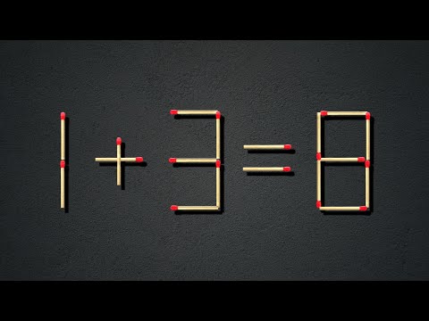 To correct the incorrect equality, Rearrange the match. Matchstick puzzle