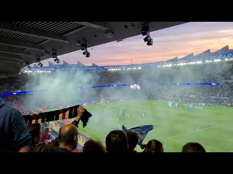 PSG entrance against Marseille at Parc des Princes