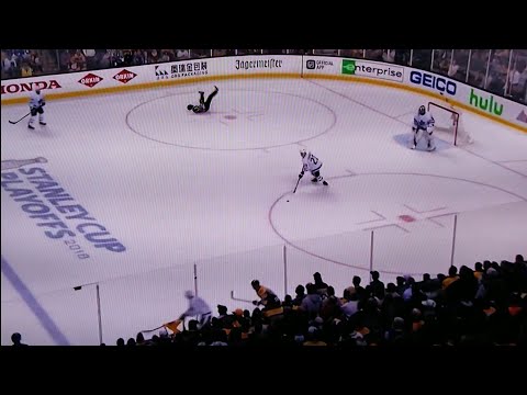 NHL Referee Wes McCauley falls dramatically