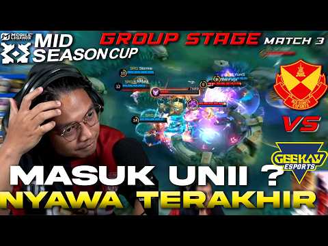 SRG VS GEEKAY MATCH 3 MSC EWC26 GROUP STAGE !