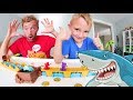 Father Son PLAY SHARK MANIA Don T Get Eaten