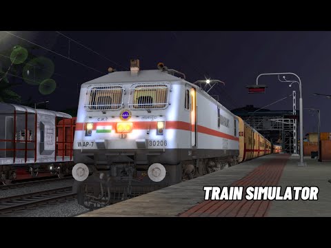 Indian Railways Train Simulator Pc Gameplay || Full Night Journey With Heavy Traffic