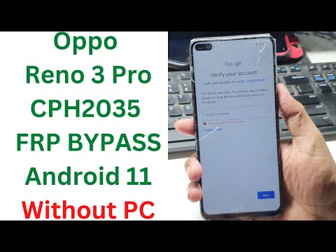 Oppo Reno 3 Pro CPH2035 FRP Bypass Android 11 Without PC || oppo reno 3 pro frp bypass -cph2035 frp