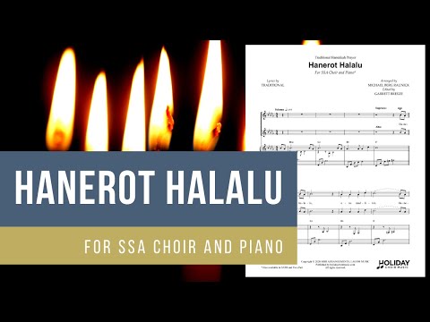 Hanerot Halalu (SSA Choir and Piano) Michael Berg Raunick / Ed. Garrett Breeze (Sheet Music Video)