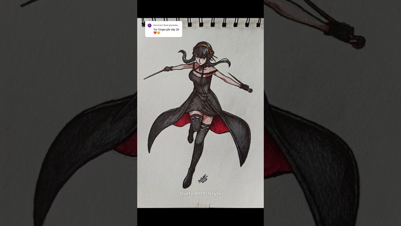 Yor Forger, speed drawing #anime #drawing #yorforger #spyxfamily #animeart #animedrawing #art #fyp