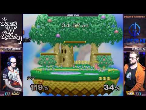 Smash'N'Splash 4 LOSERS SEMIS - [A] Armada (Peach) vs FOX MVG | Mew2King (Marth)