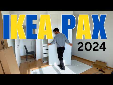 How to Assemble NEW IKEA PAX WARDROBE 2024 ( Part 3 ) SLIDING DOORS