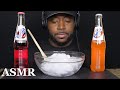 ASMR DRINKING FANTA AND EATING ICE MUKBANG NO TALKING TCASMR