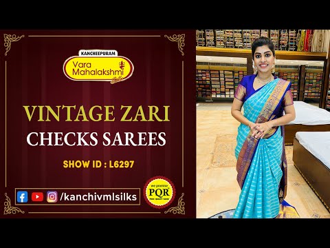 Thumbnail for Vintage Zari Check Sarees Collection WhatsApp 89 0001 0002 | Kancheepuram Varamahalakshmi Silks LIVE by Zari