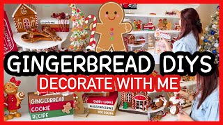 GINGERBREAD DIY DECOR | GINGERBREAD BAKERY THEME | DECORATE MY HUTCH!