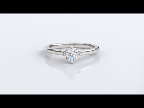 SR1033 Compass Set Solitaire Diamond Engagement Ring