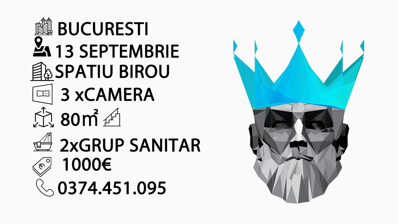 Tur video 13 Septembrie | Renovat | Prima inchiriere | Open-space | 2 bai | AC
