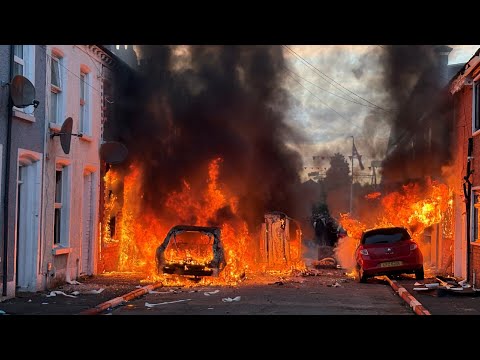 Belfast protests descend into chaos following vicious knife attack
