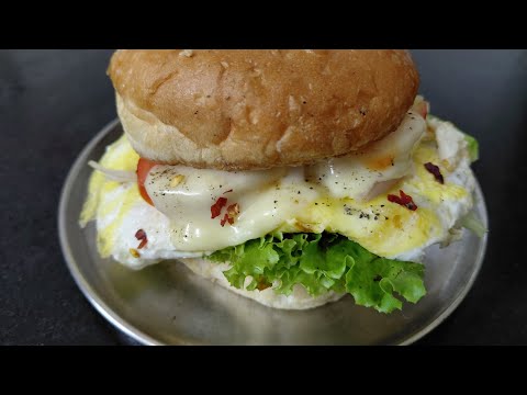 Egg Burger Recipe | Easy Breakfast Burger | High Protein Quick Meal