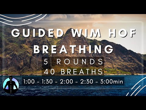 WIM HOF Guided Breathing - Advanced | 5 Rounds | 40 Breaths  | Up To 3 Minutes