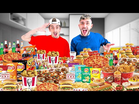 Who Can GAIN the MOST WEIGHT in 24 HOURS - 100,000 Calorie Challenge vs FaZe Rug