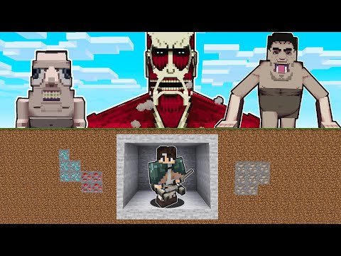 I Survive 24 Hours In Attack On Titan Minecraft