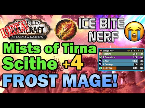 Frost Mage Shadowlands - Mists of Tirna Scithe +4 - Night Fae Dungeon Beta Testing World of Warcraft