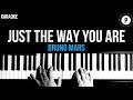 Bruno Mars - Just The Way You Are Karaoke SLOWER Acoustic Piano Instrumental Cover Lyrics