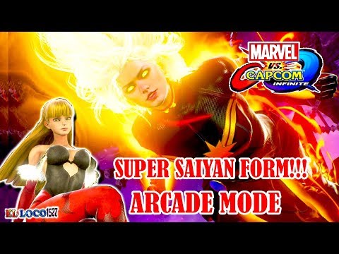 SUPER SAIYAN FORM!! - Morrigan And Captian Marvel Acade Mode