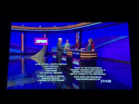 Jeopardy short end-credit roll, Tim Latham Day 2 (4/24/20)