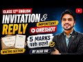 Invitation Writing Class 12 Grammar By Dear Sir Oneshot Cbse Board Write Important PYQs