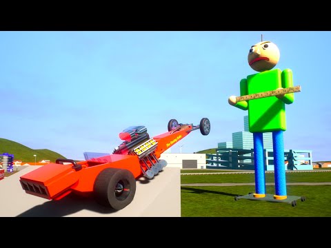 LEGO Baldi vs LEGO Color Speed Cars #1! Brick Rigs Compilation! Car Jump & Crashes! Toy Destruction!