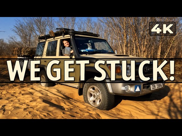 Getting There: Our 4x4 gets stuck in the soft sand (Savuti Ep1)