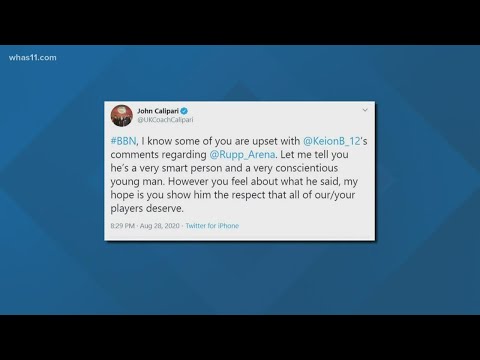 UK's Coach Cal defends player after supporting Rupp Arena name change