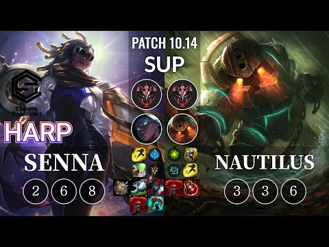 ESC Harp Senna vs Nautilus Sup - KR Patch 10.14